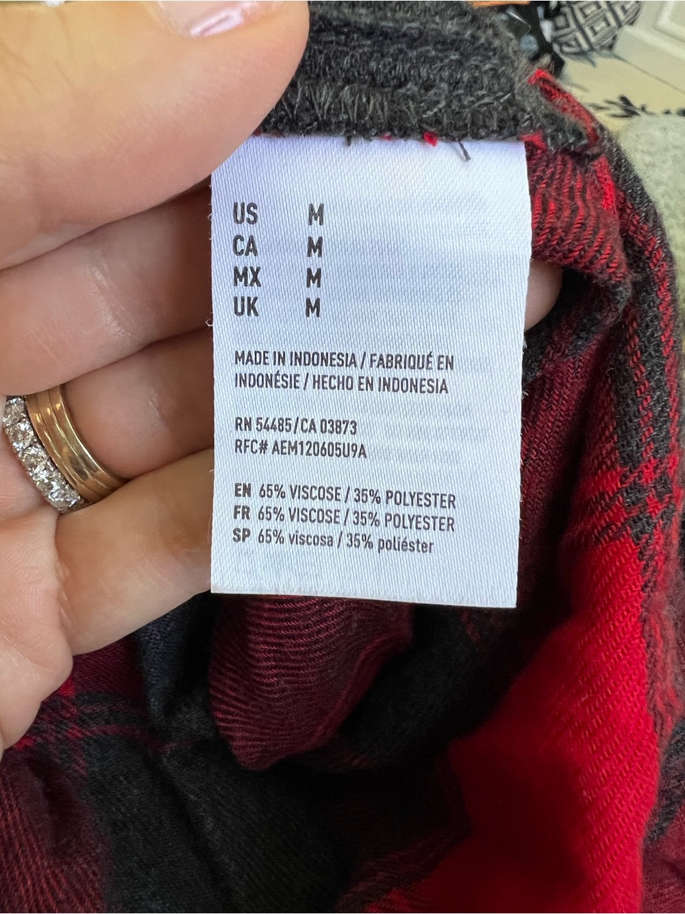 American Eagle Outfitters Red and Black Plaid Shirt - Picture 8 of 8